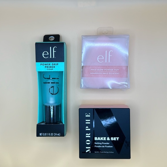 Makeup Bundle: Elf Power Grip Primer, Elf Halo Puff, and Morphe Setting Powder - Picture 1 of 5